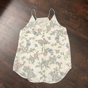 Loft Racerback floral tank top